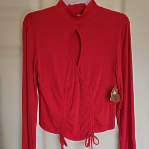 Red blouse cute